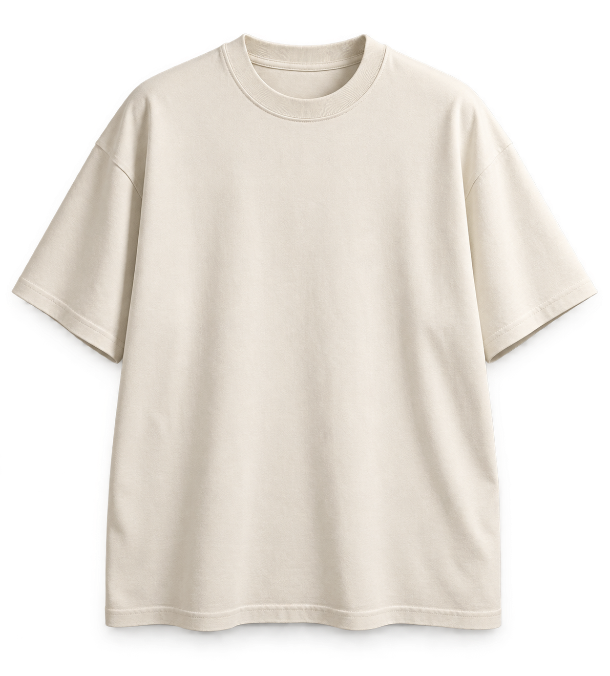 Cream oversized T-shirt mockup